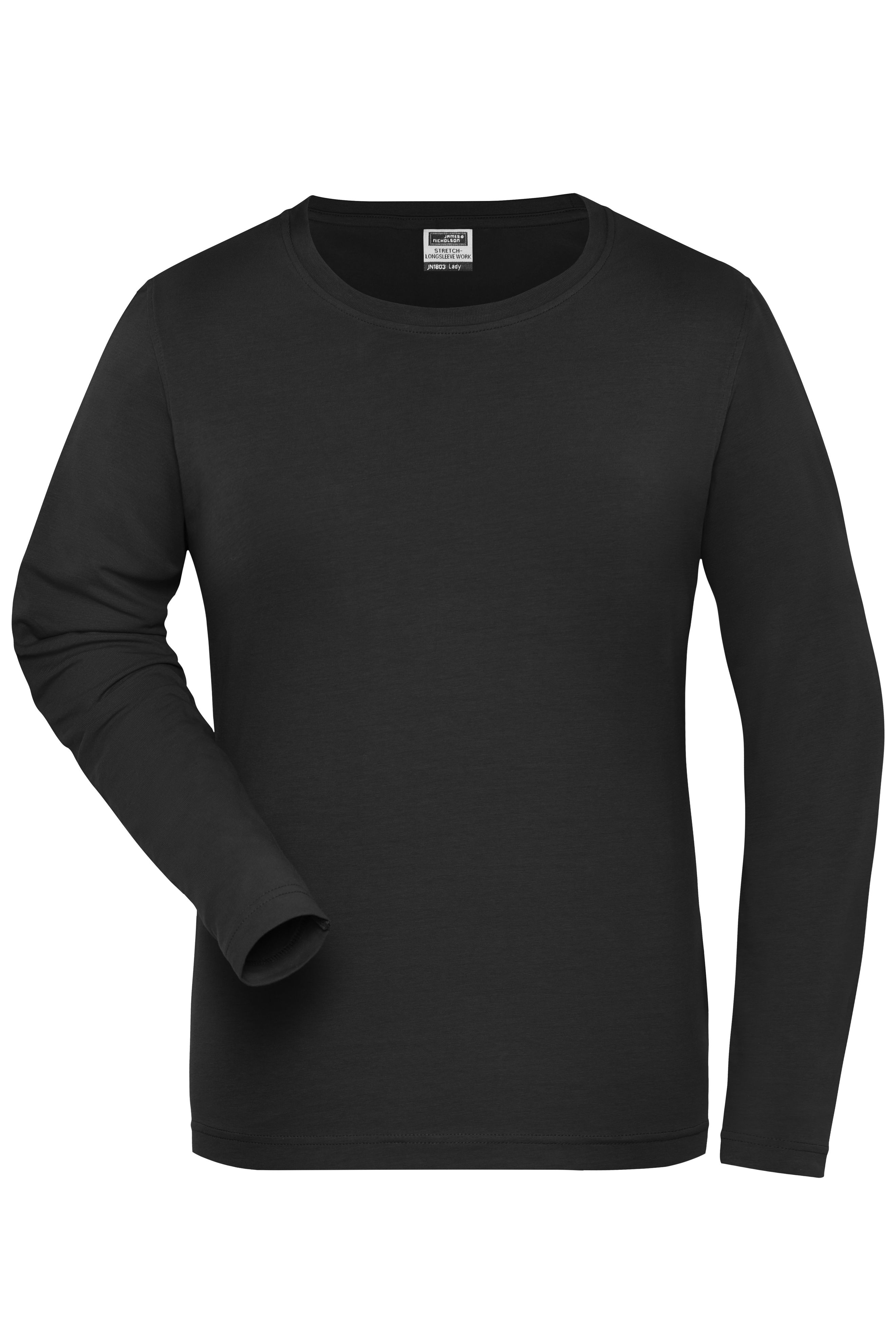 Ladies' ORGANIC Stretch-Longsleeve Work - SOLID - OCS Blended Vorderseite