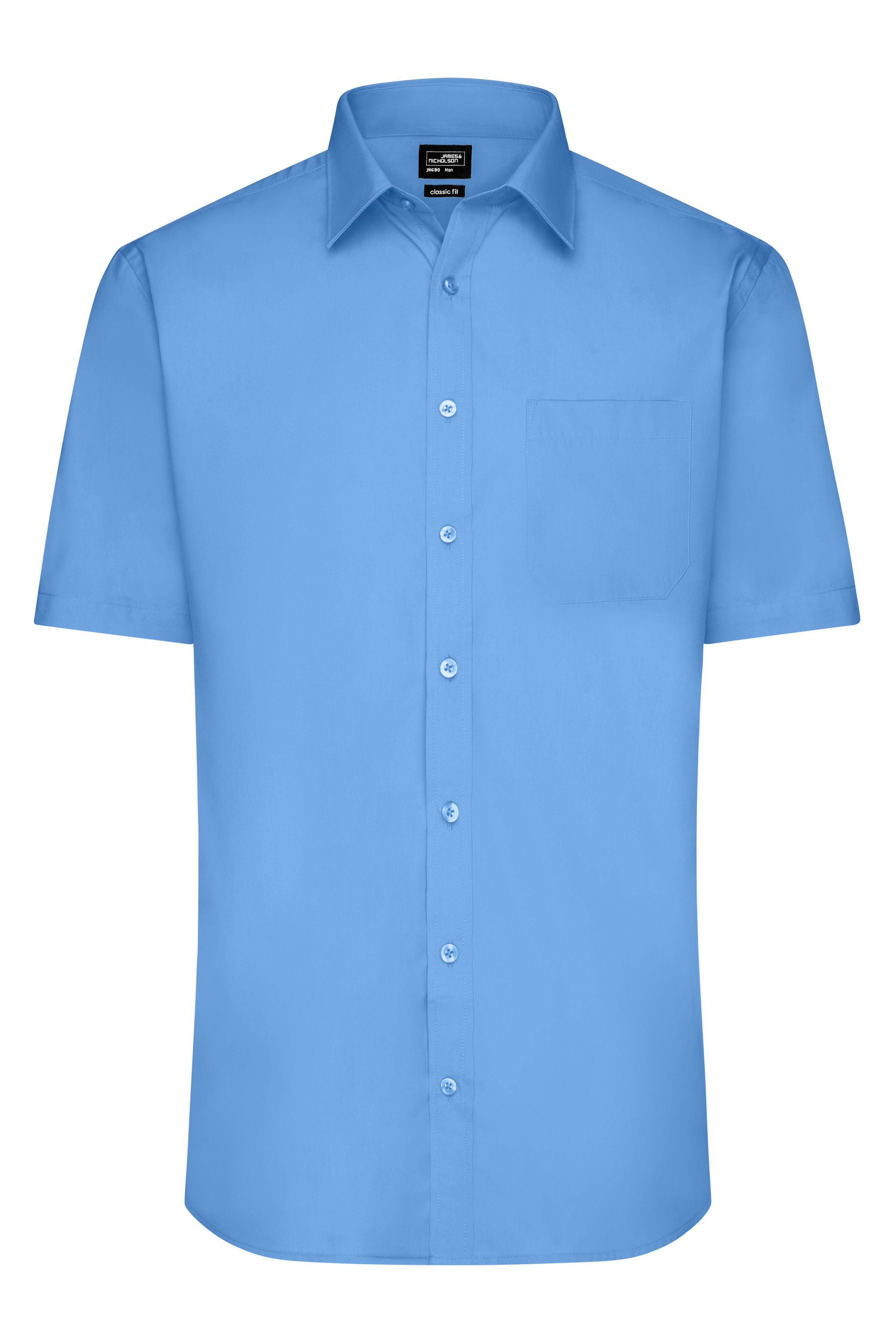 Men's Shirt Short-Sleeved Poplin Vorderseite