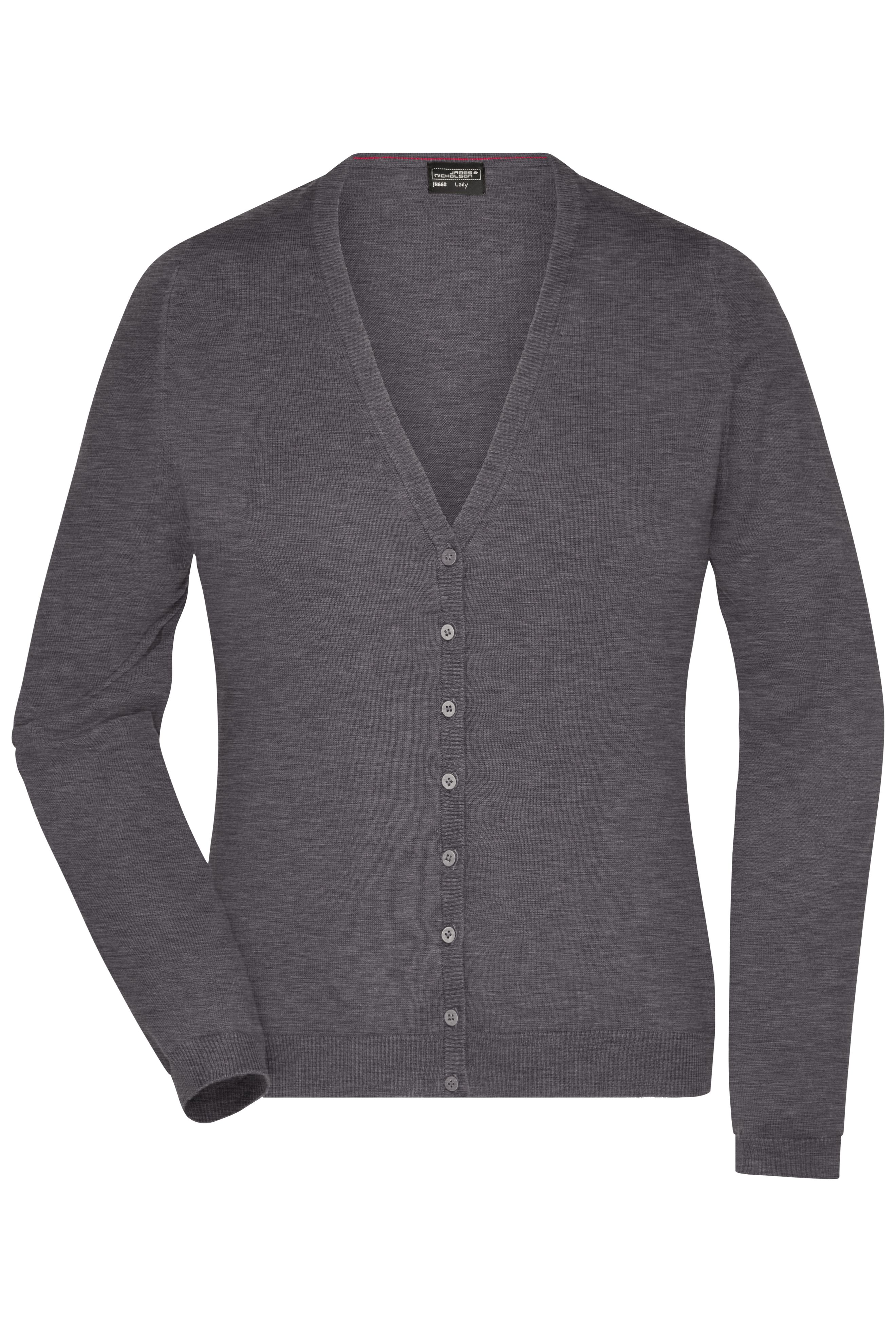 Ladies' V-Neck Cardigan Vorderseite