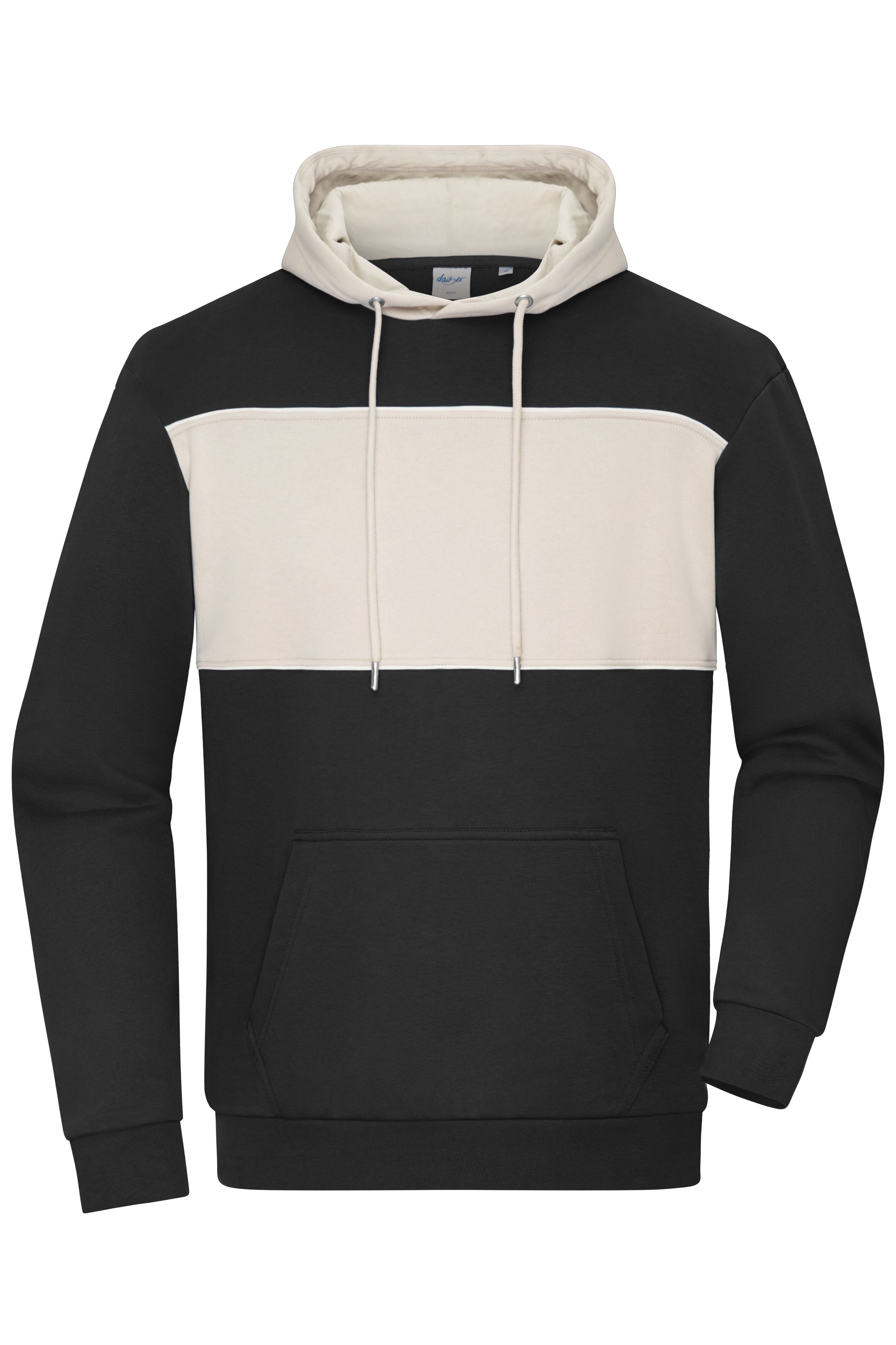 Sweat-Hoody colour-block UNISEX OCS Blended & RCS Vorderseite