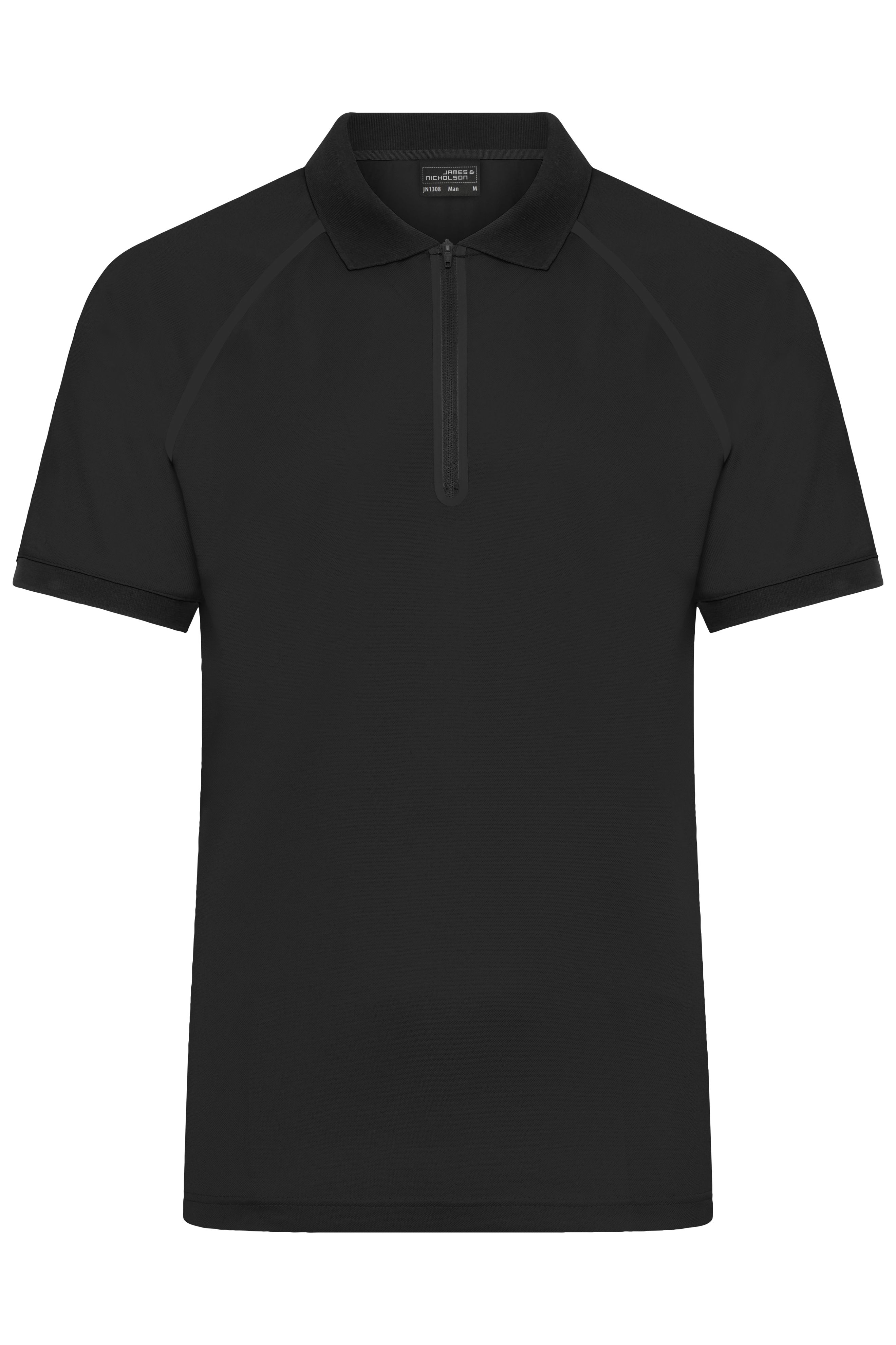Men's Zip-Polo Vorderseite