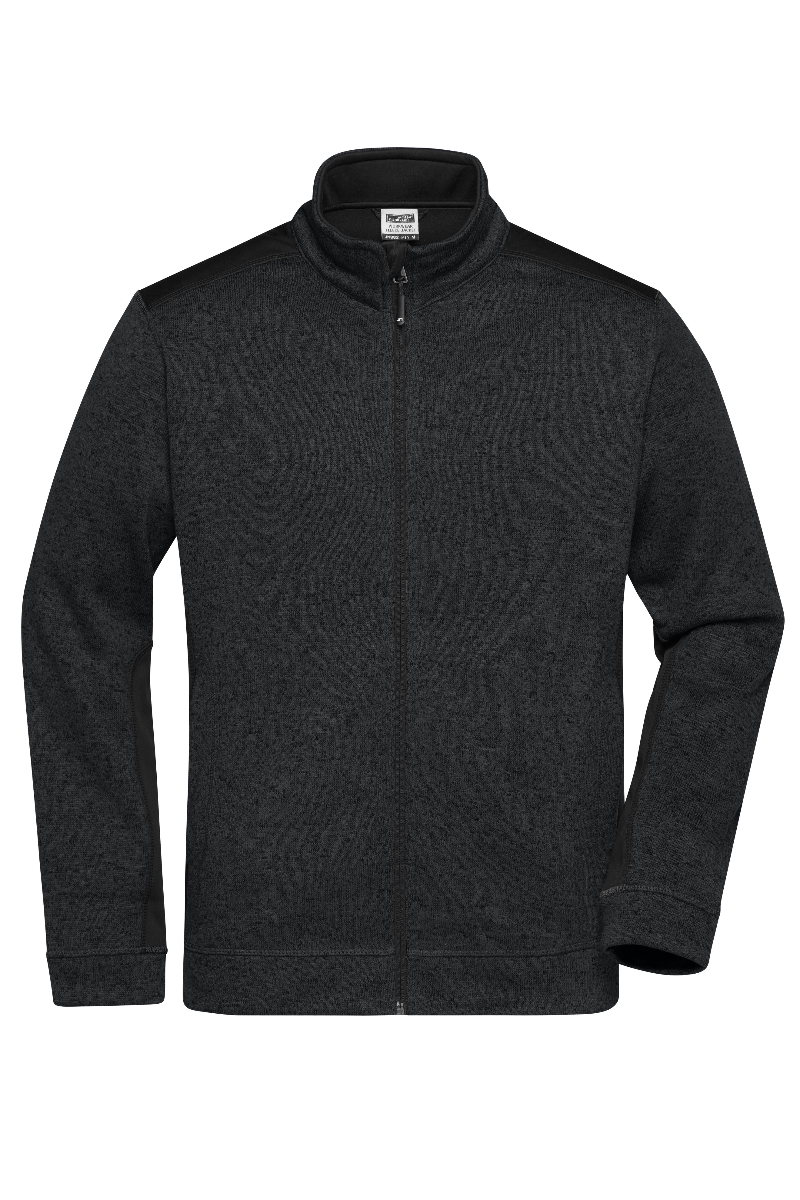 Men's Knitted Workwear Fleece Jacket - STRONG - Vorderseite