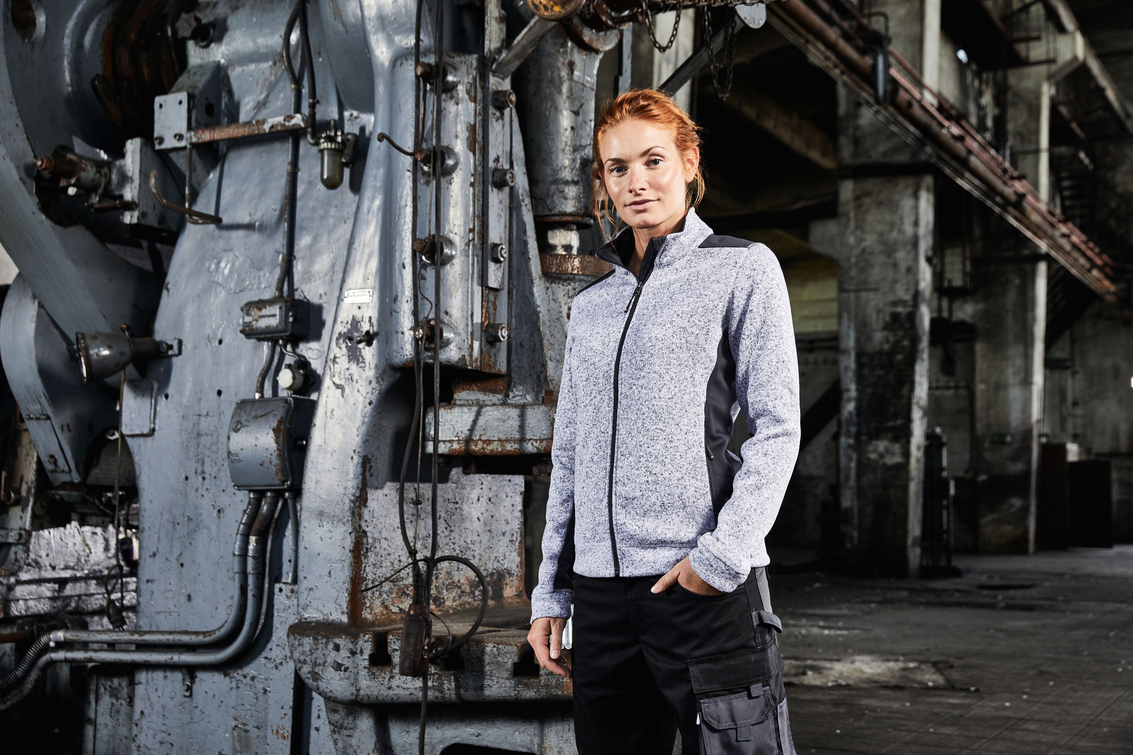 Ladies' Knitted Workwear Fleece Jacket - STRONG -