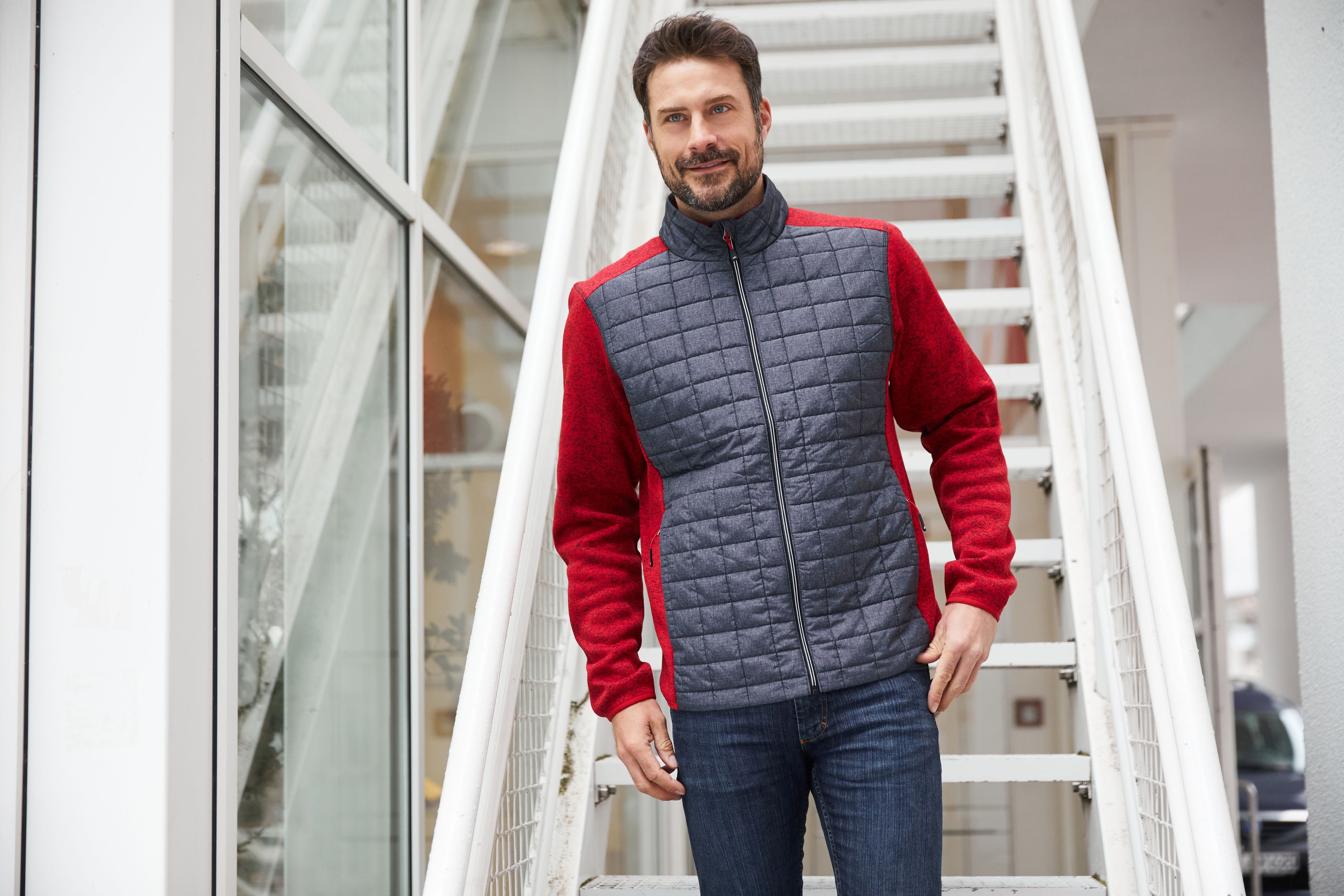Men's Knitted Hybrid Jacket