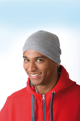 Knitted Beanie with Fleece Inset