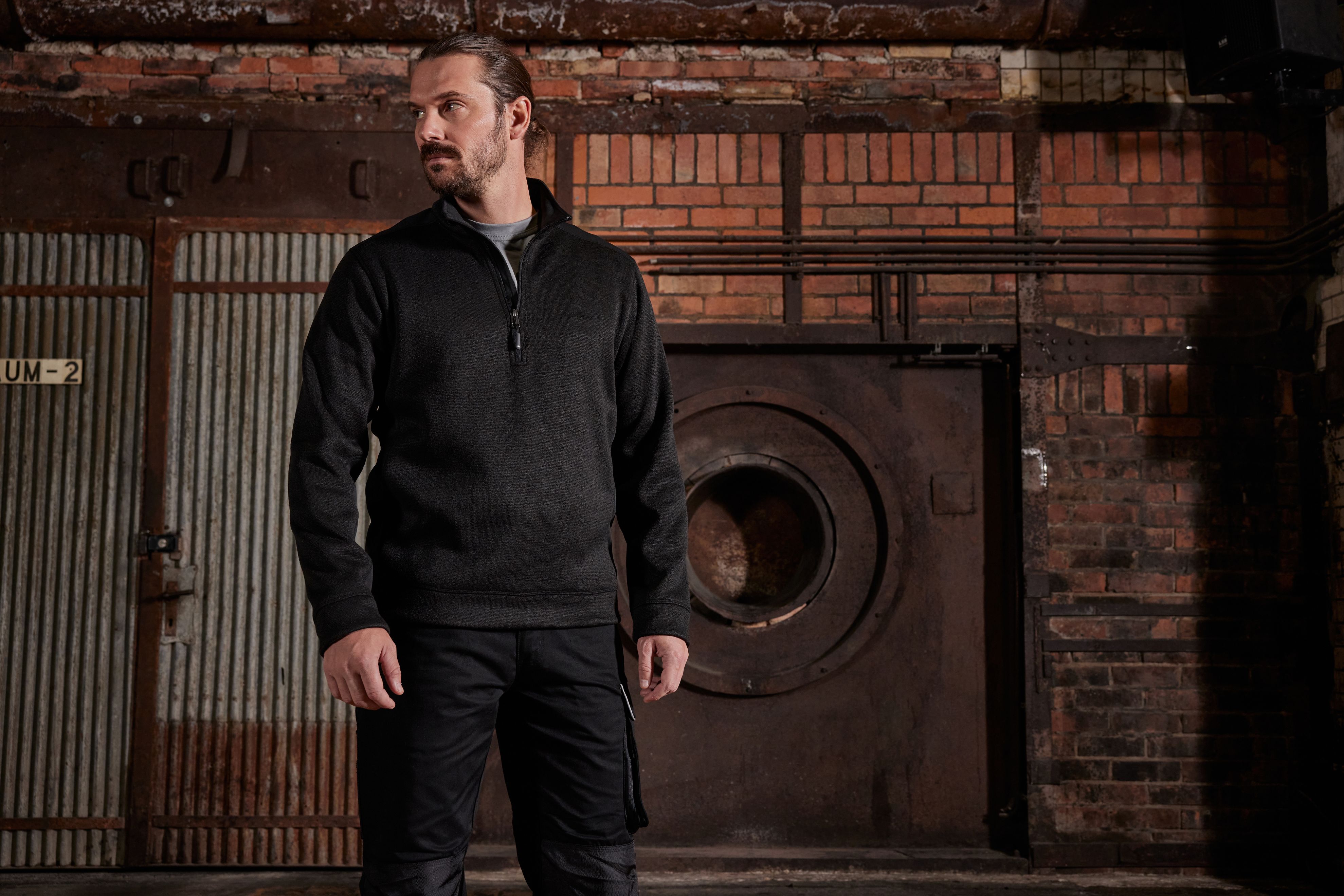 Men's Knitted Workwear Fleece Half-Zip - STRONG -
