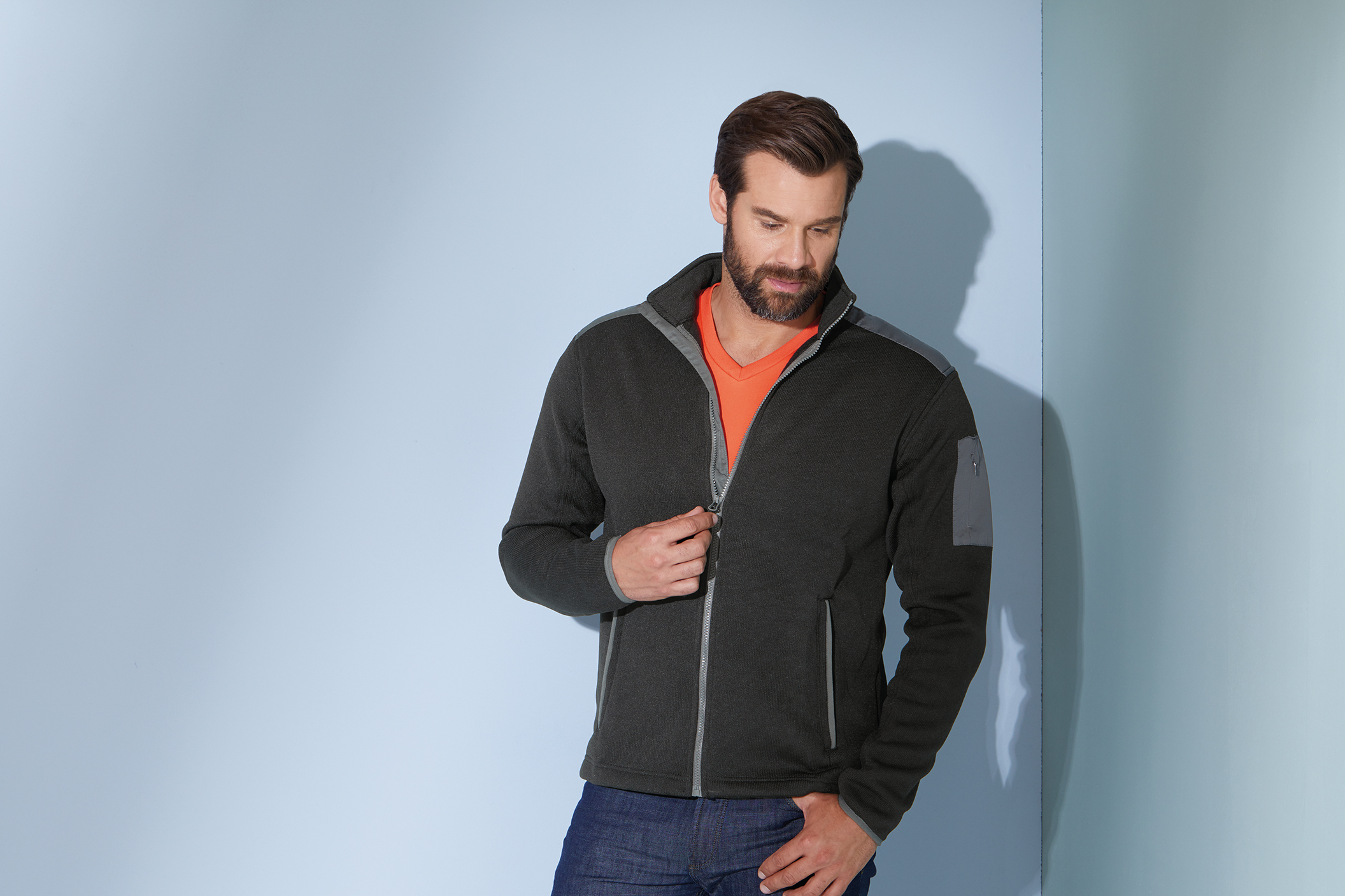 Men's Knitted Fleece Jacket