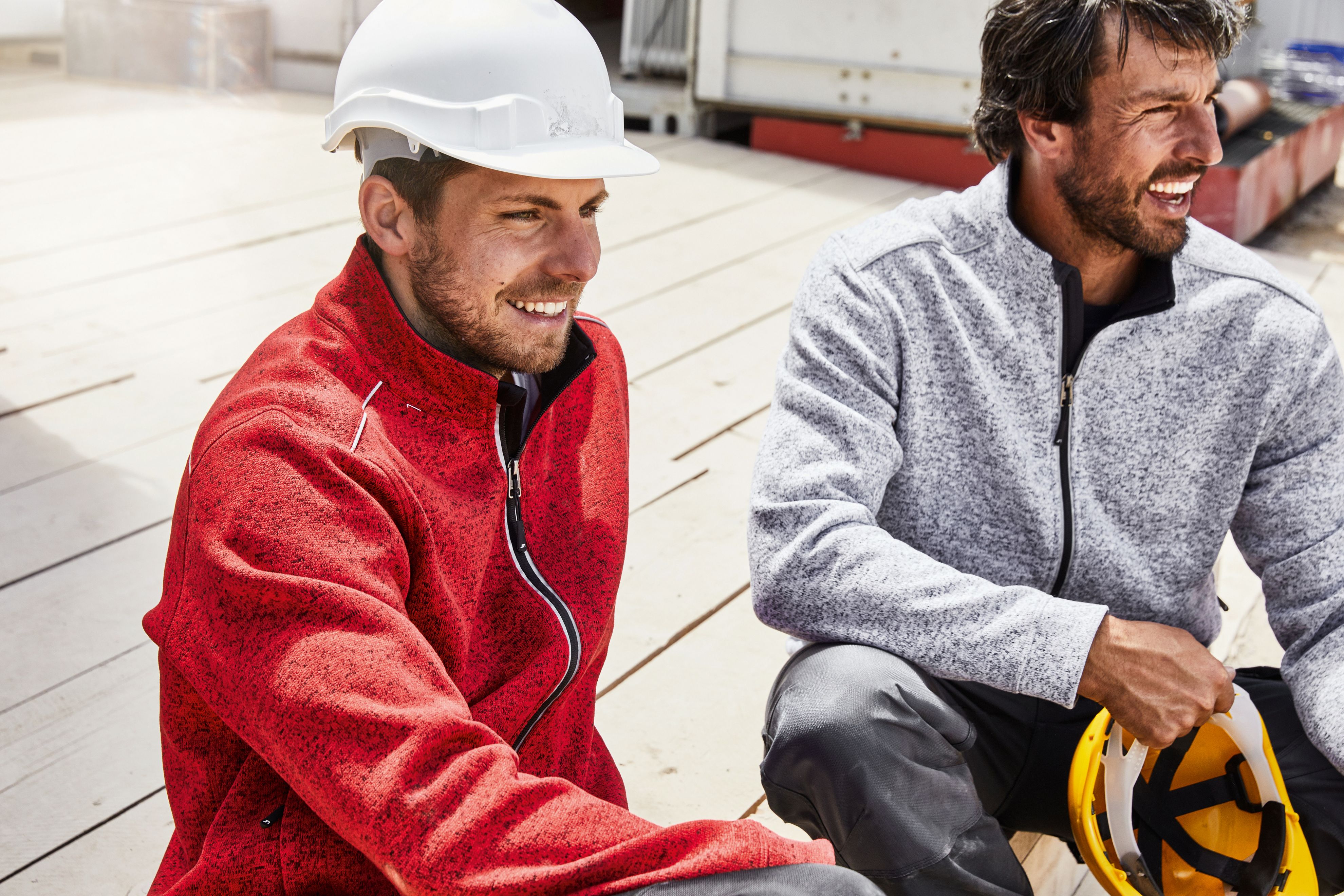 Men's Knitted Workwear Fleece Jacket - SOLID -