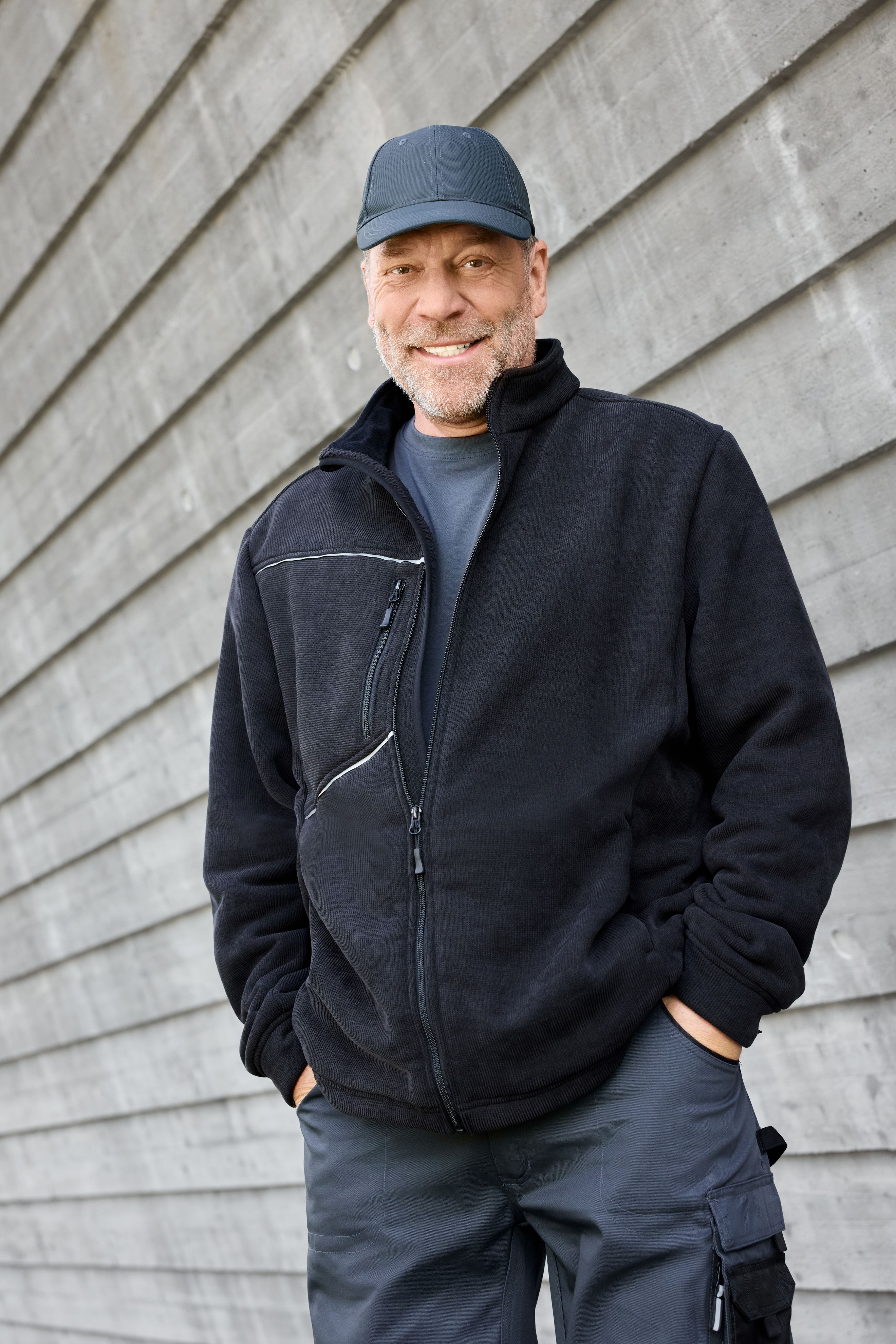 Fleece Jacket - Corduroy Look