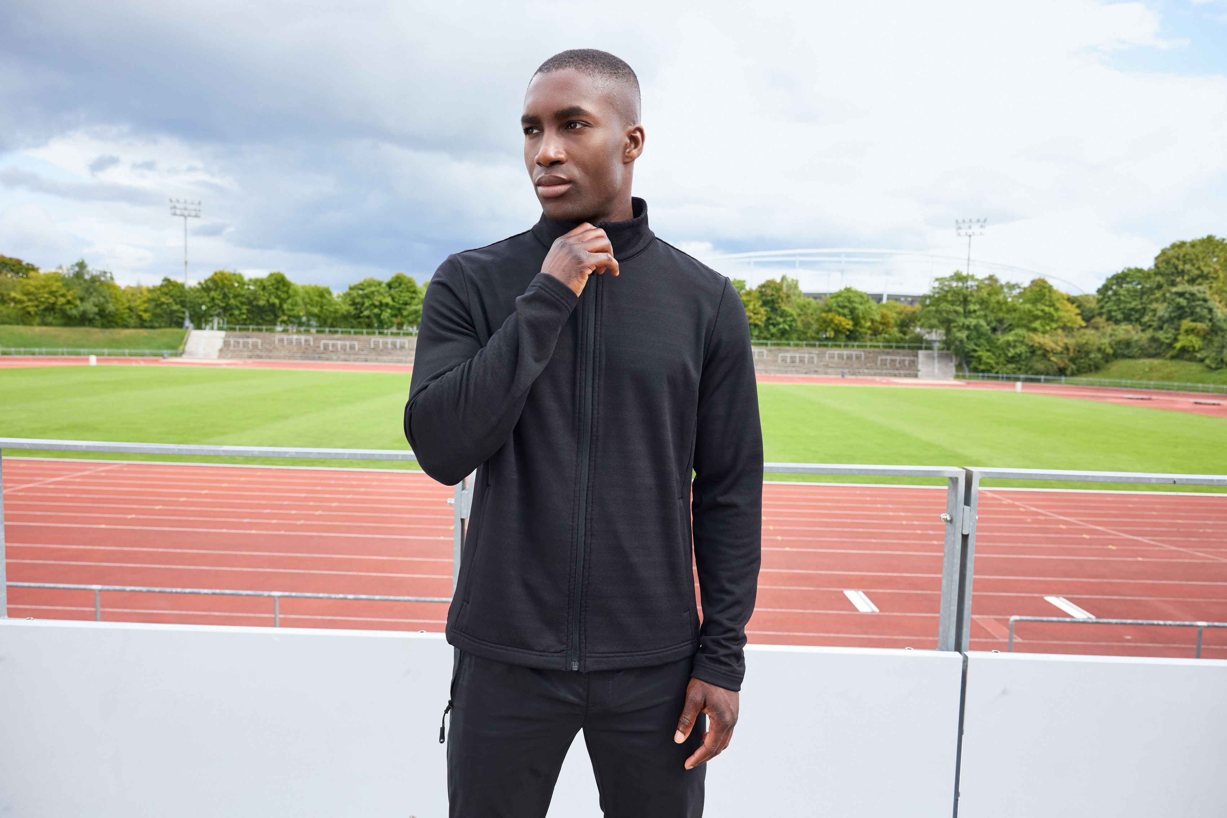 Men's Sports Structured Fleece Jacket GRS