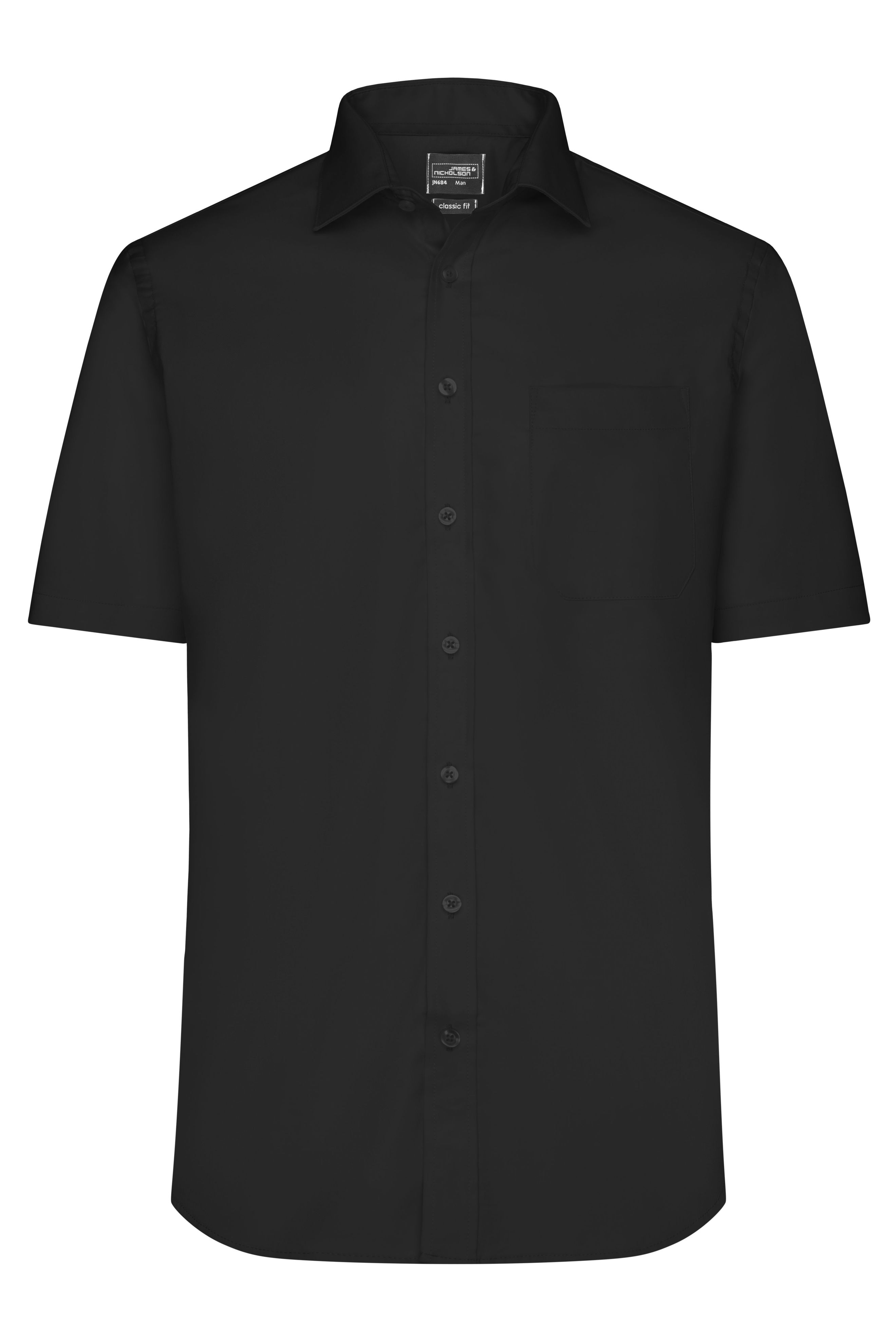 Men's Shirt Short-Sleeved Micro-Twill Vorderseite