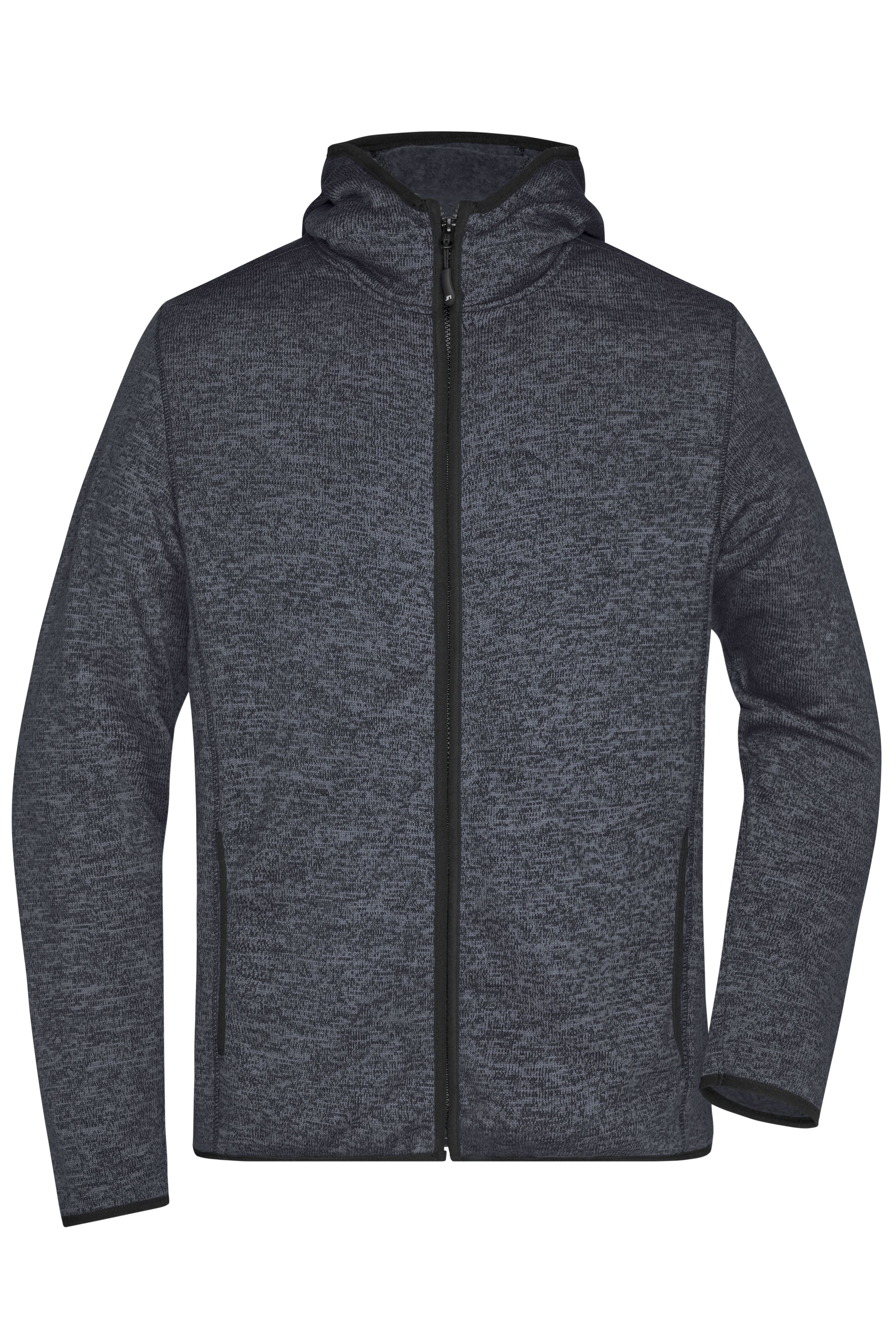 Men's Knitted Fleece Hoody Vorderseite